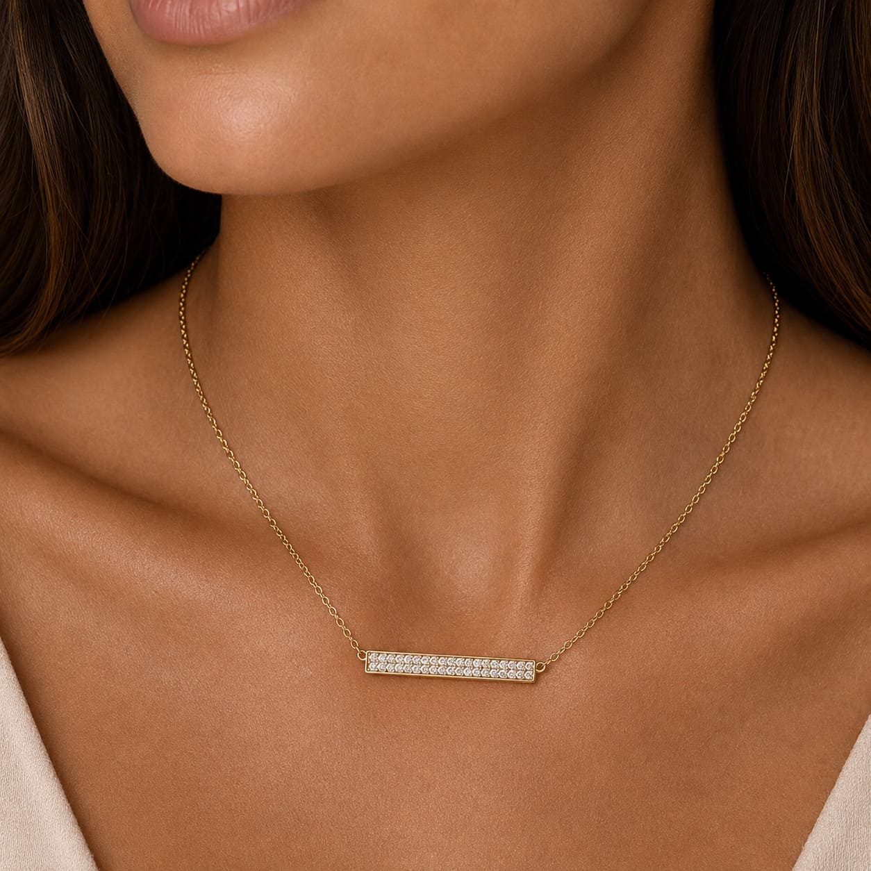 Paris Dubai Double Line Necklace