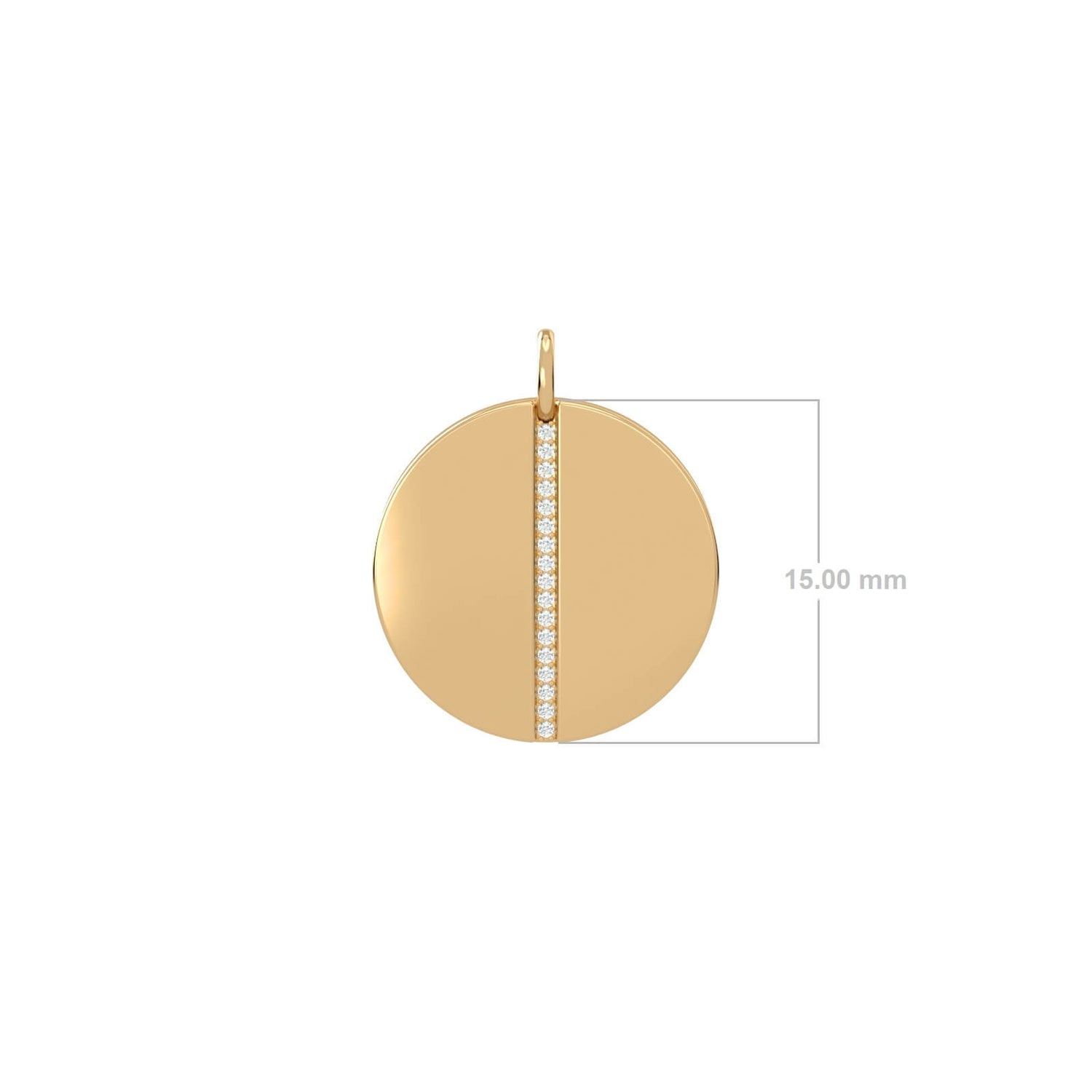 Oblique Engraving Disc Charm