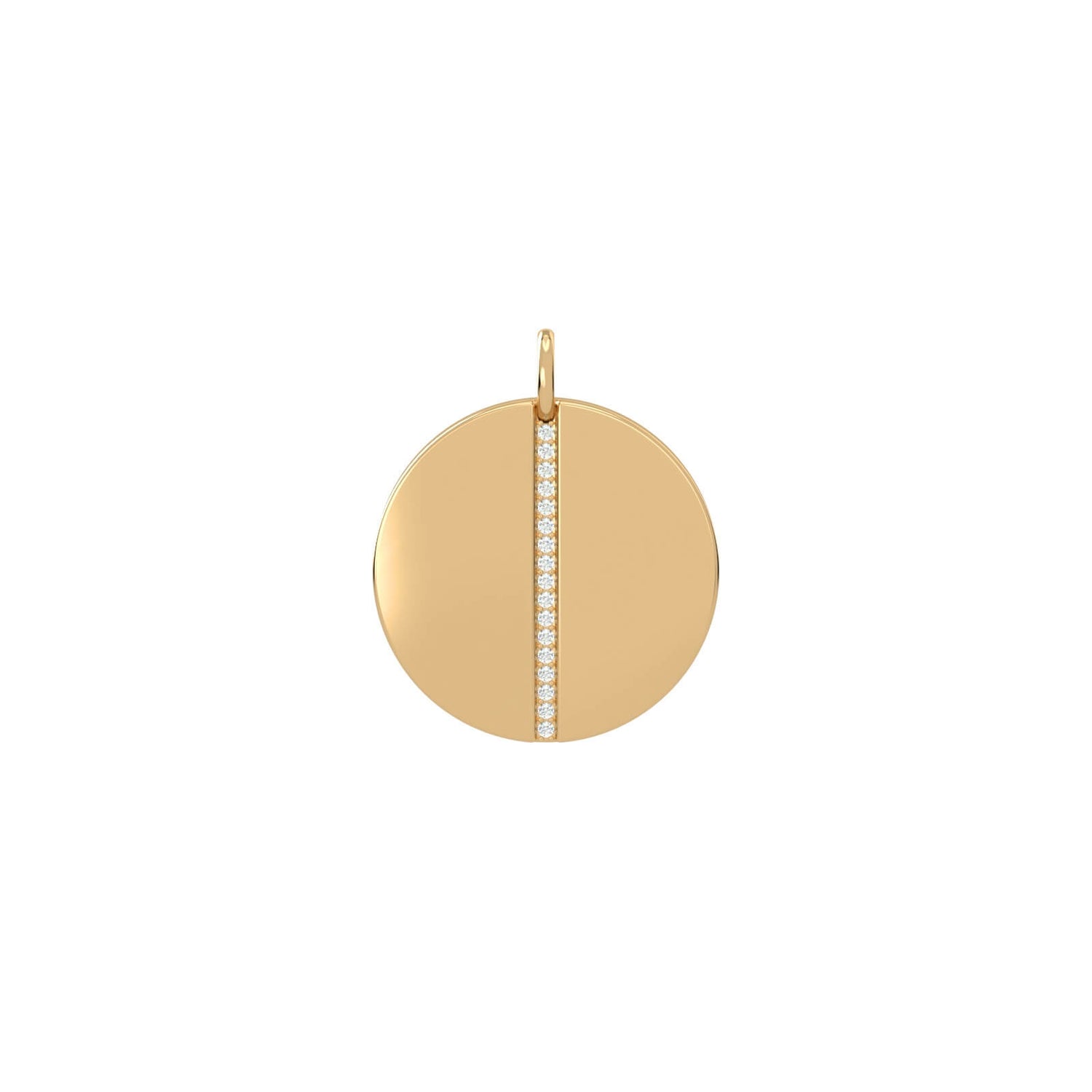 Oblique Engraving Disc Charm