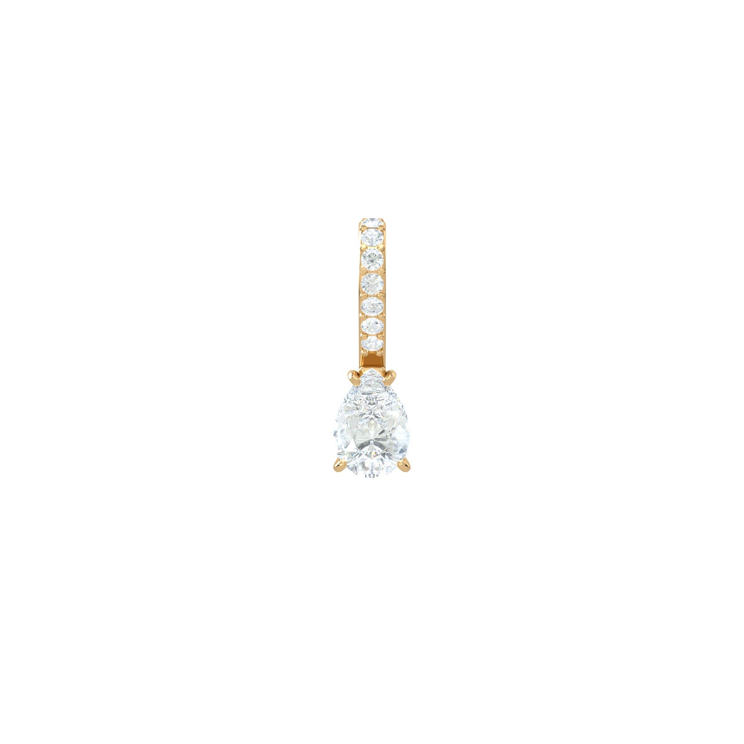 Pear Diamond Charm