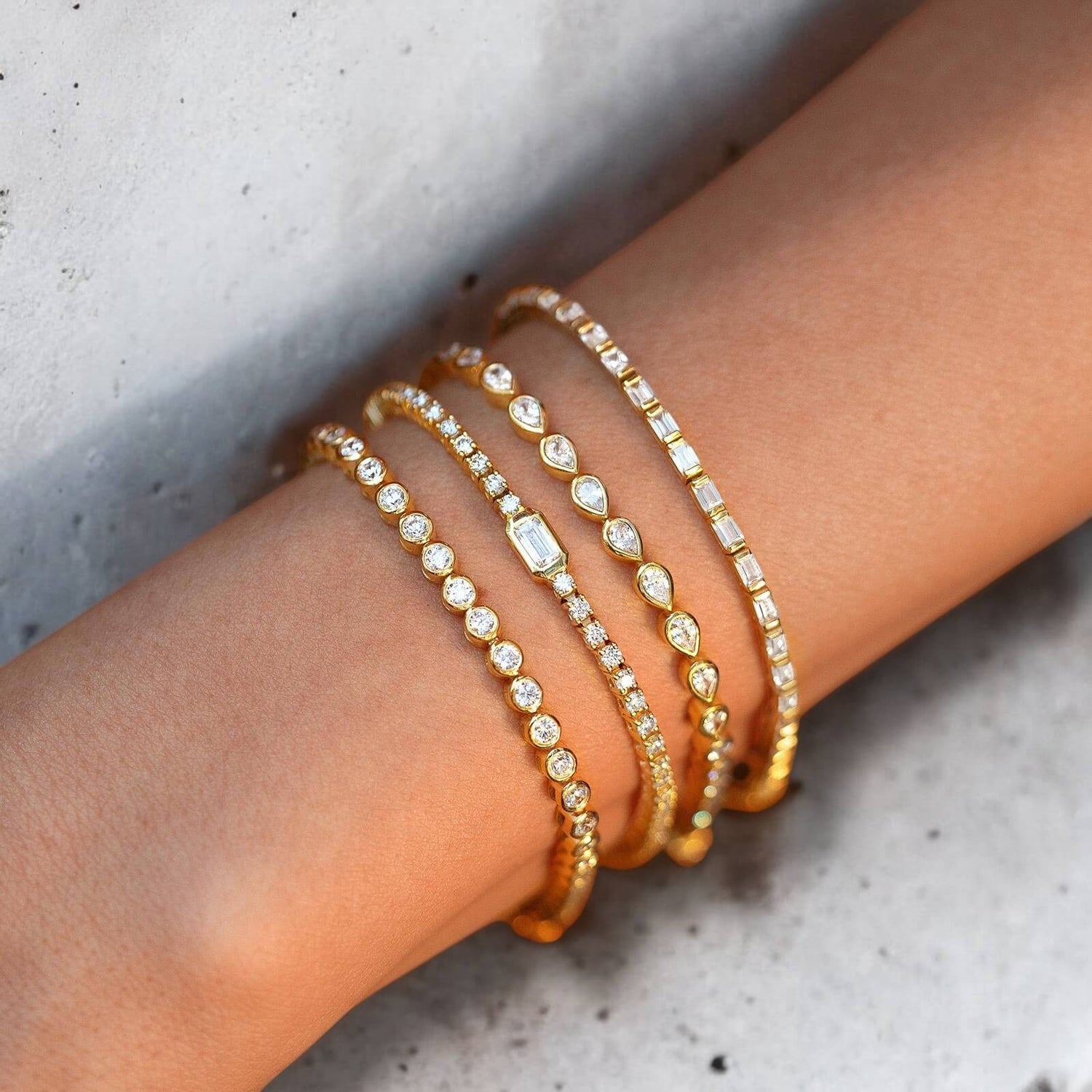 Petite Baguette Tennis Bracelet