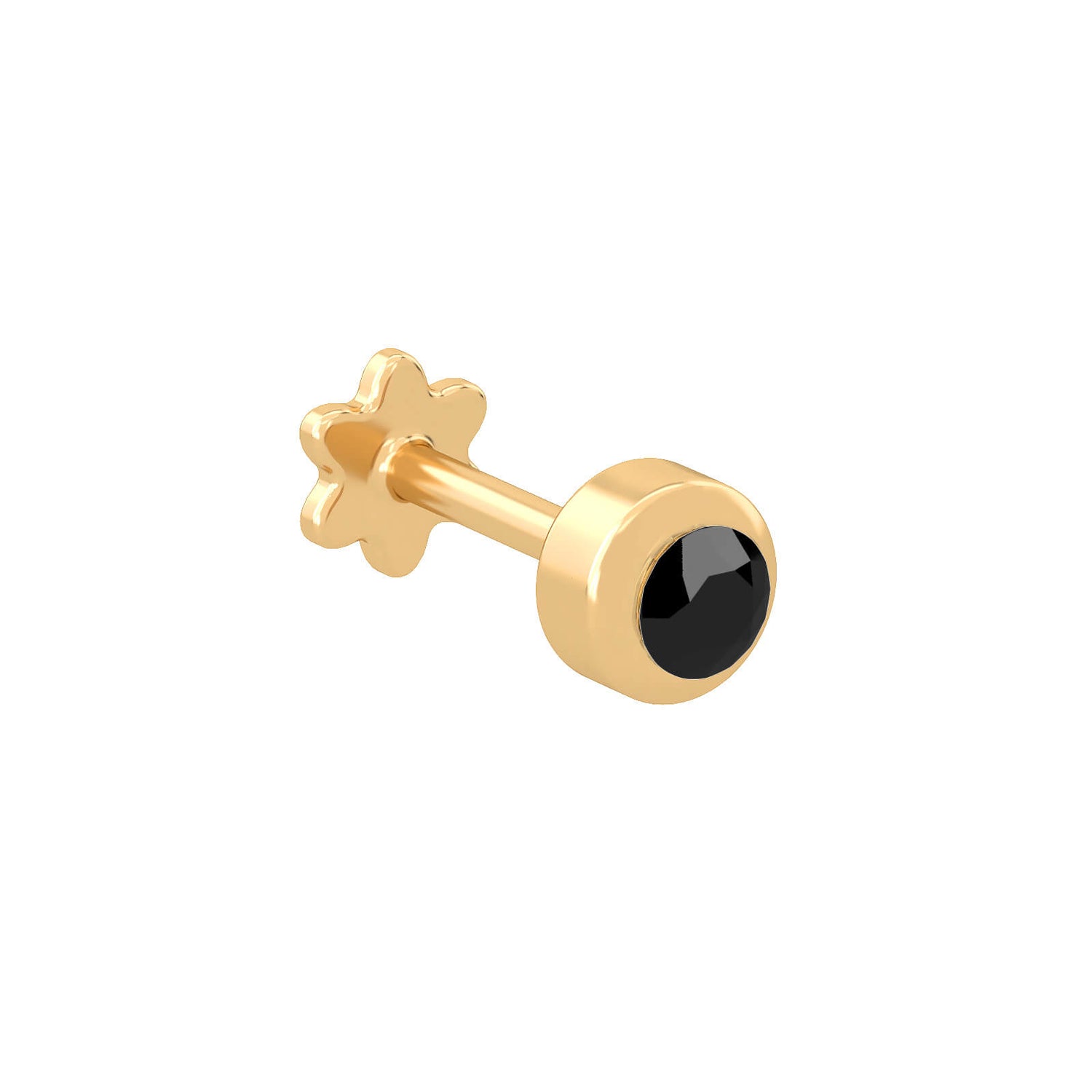 Black Diamond Solitaire Piercing