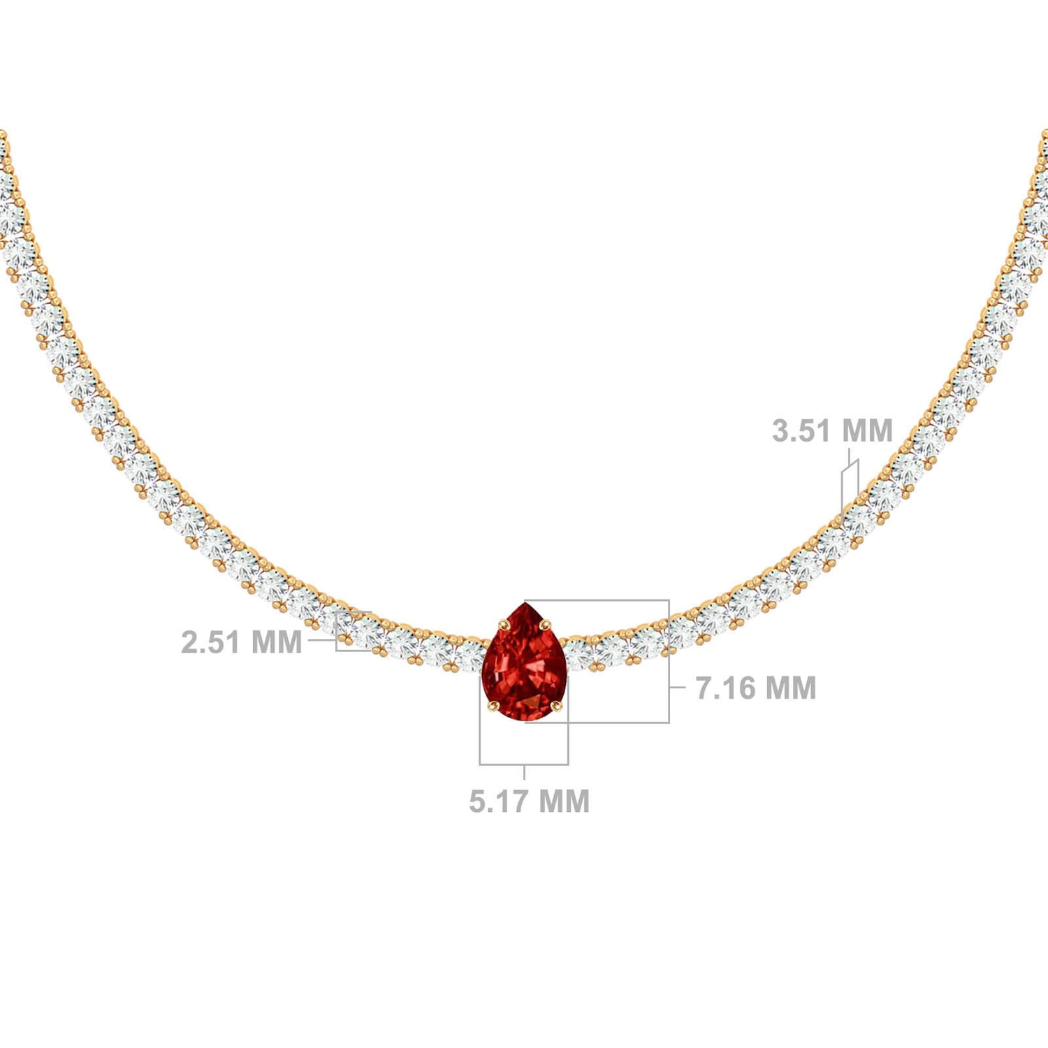Scarlett Pear Tennis Choker