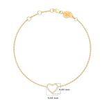 Precious Diamond Heart Bracelet, solid 18K gold, view 3 of 6