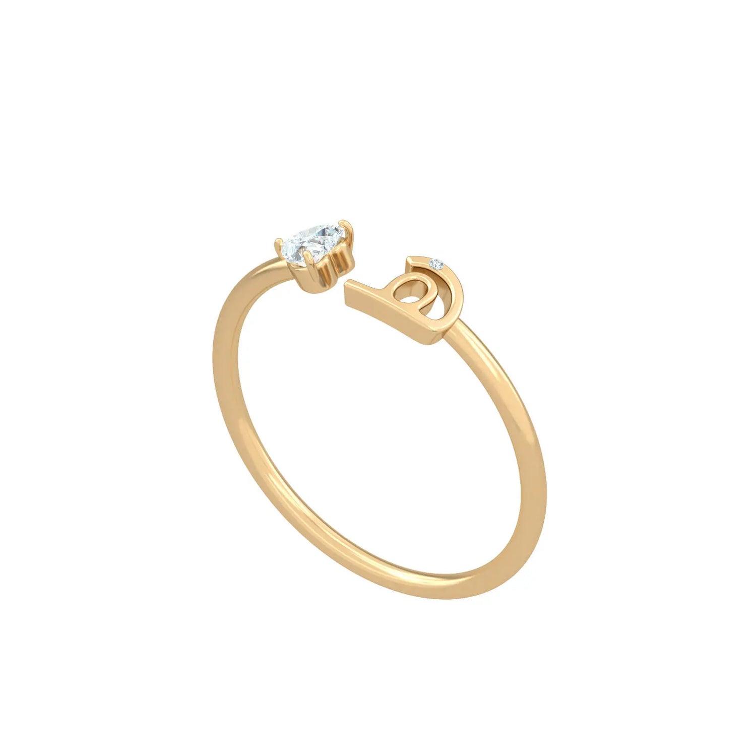 Arabic-Heart Name Ring