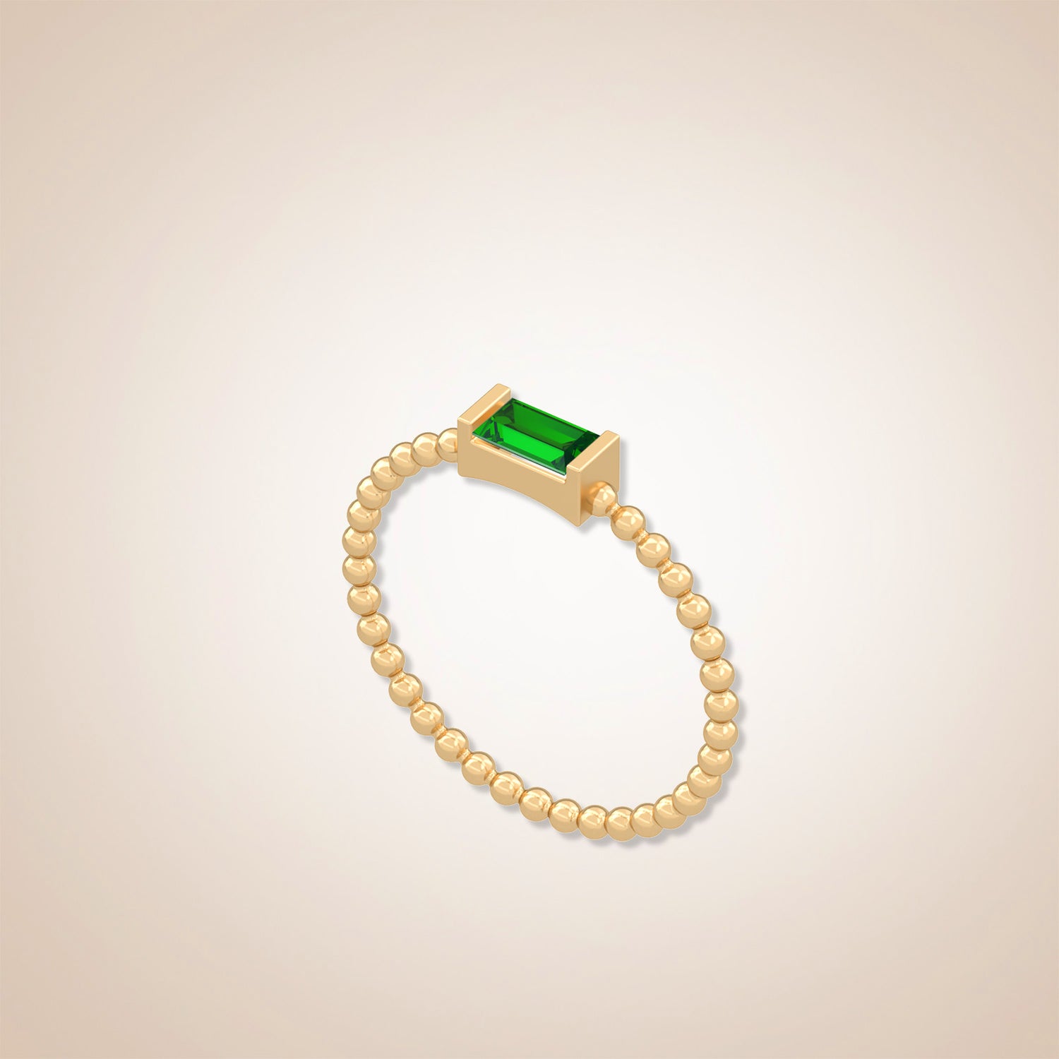 Azure Precious Stone Beads Ring