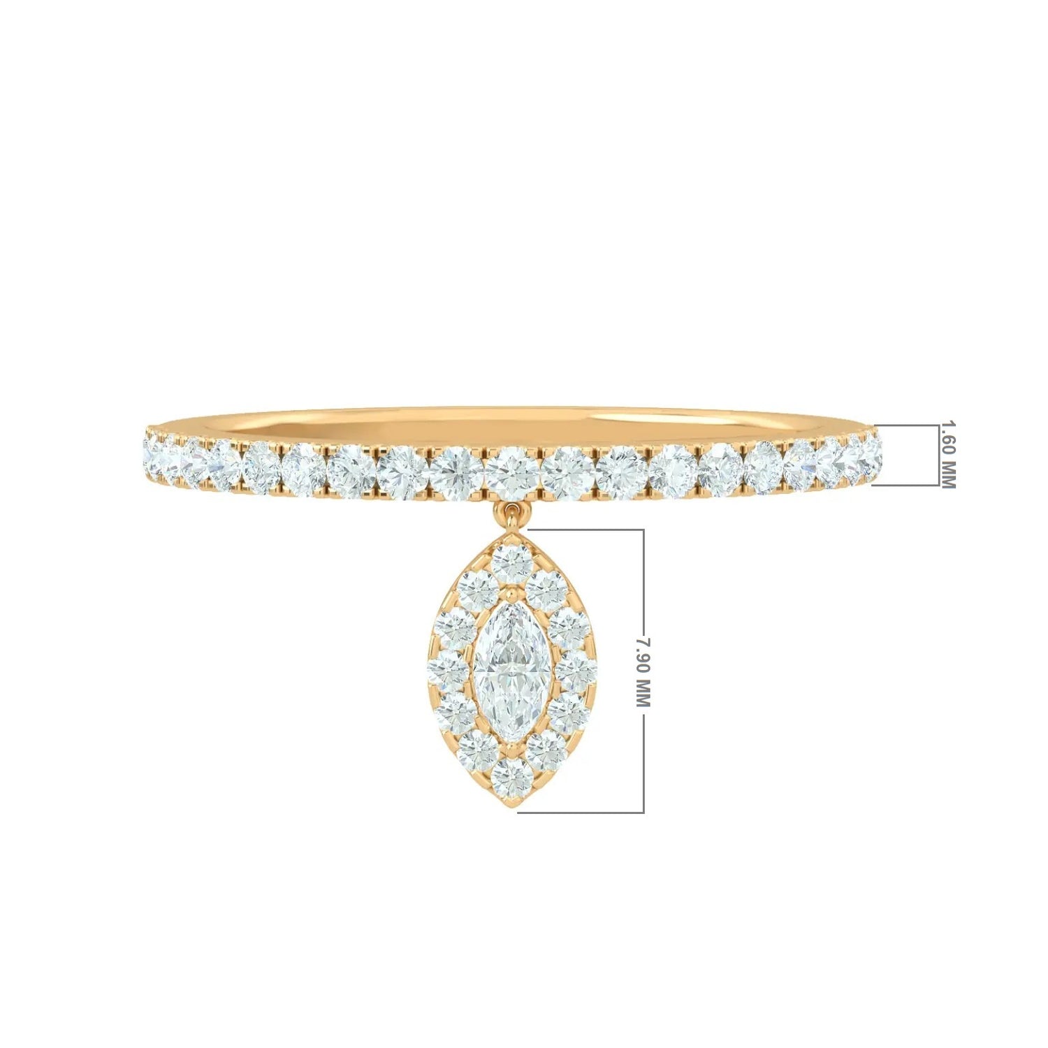 Hanging Marquise Ring