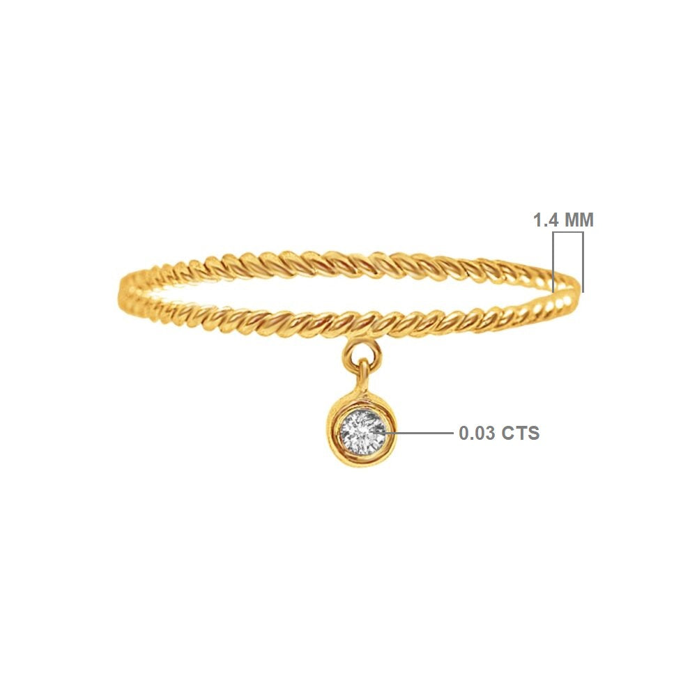 Hanging Solitaire Petite Ring