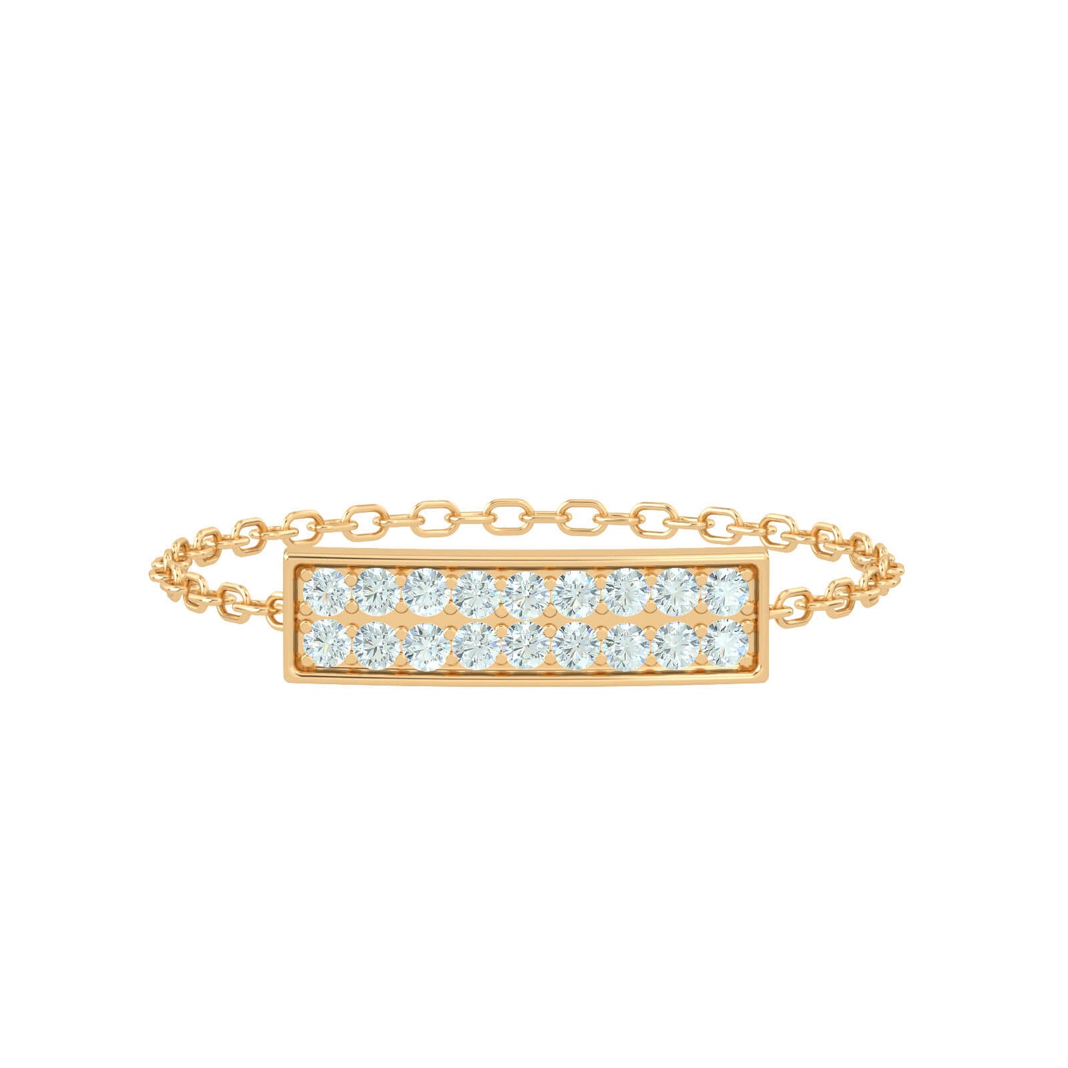 Paris-Dubai Double Line Chain Ring