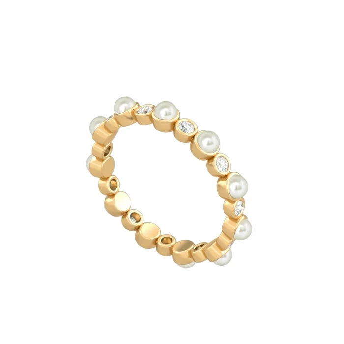 Perle & Diamond Petite Ring