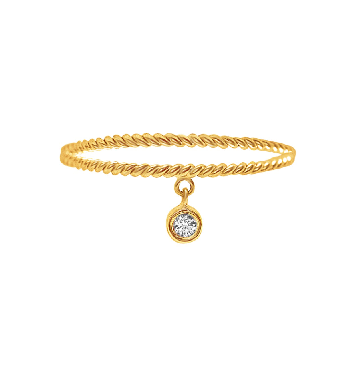 Hanging Solitaire Petite Ring