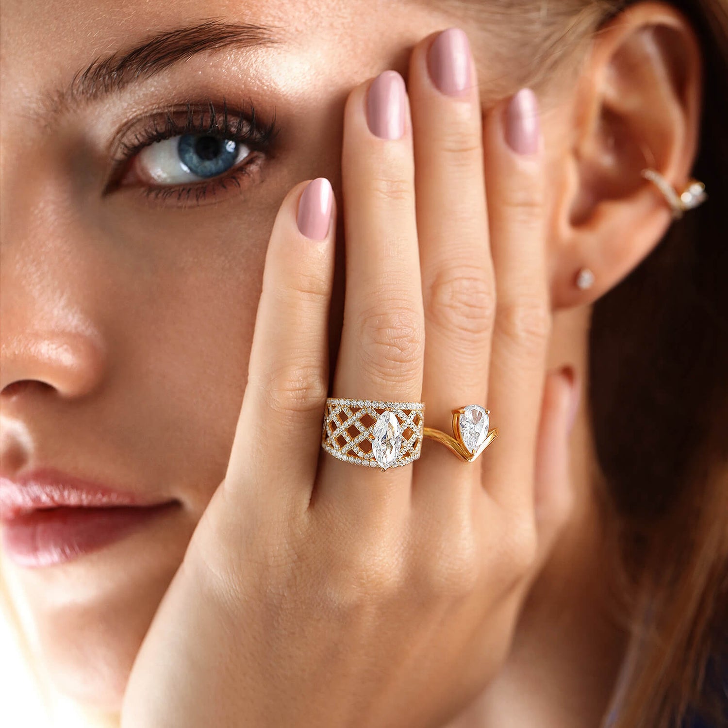 Love Pear Engagement Ring
