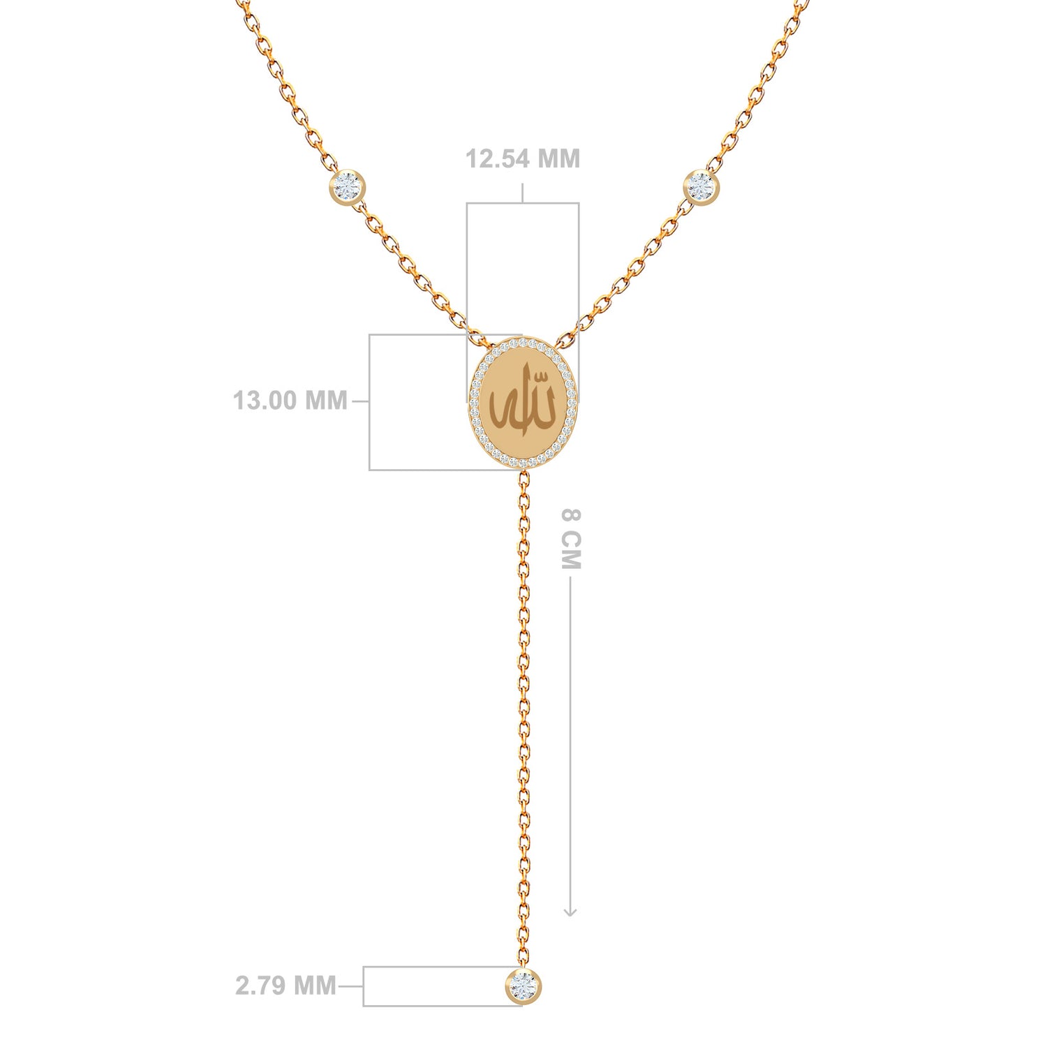 Red Carpet Allah Necklace