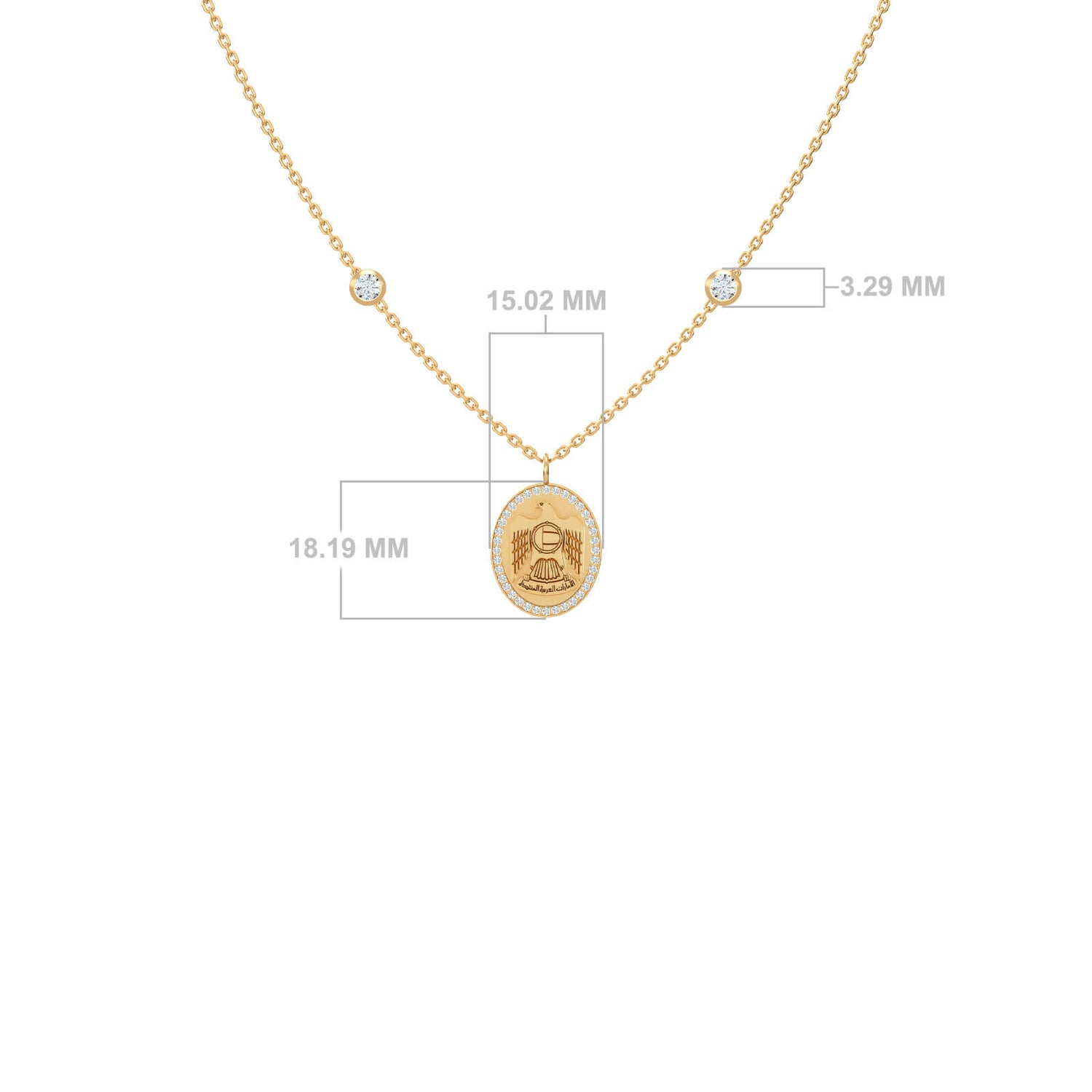 UAE Pendant Necklace with Bail