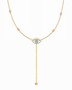 Red Carpet Blue Eye Necklace Yellow