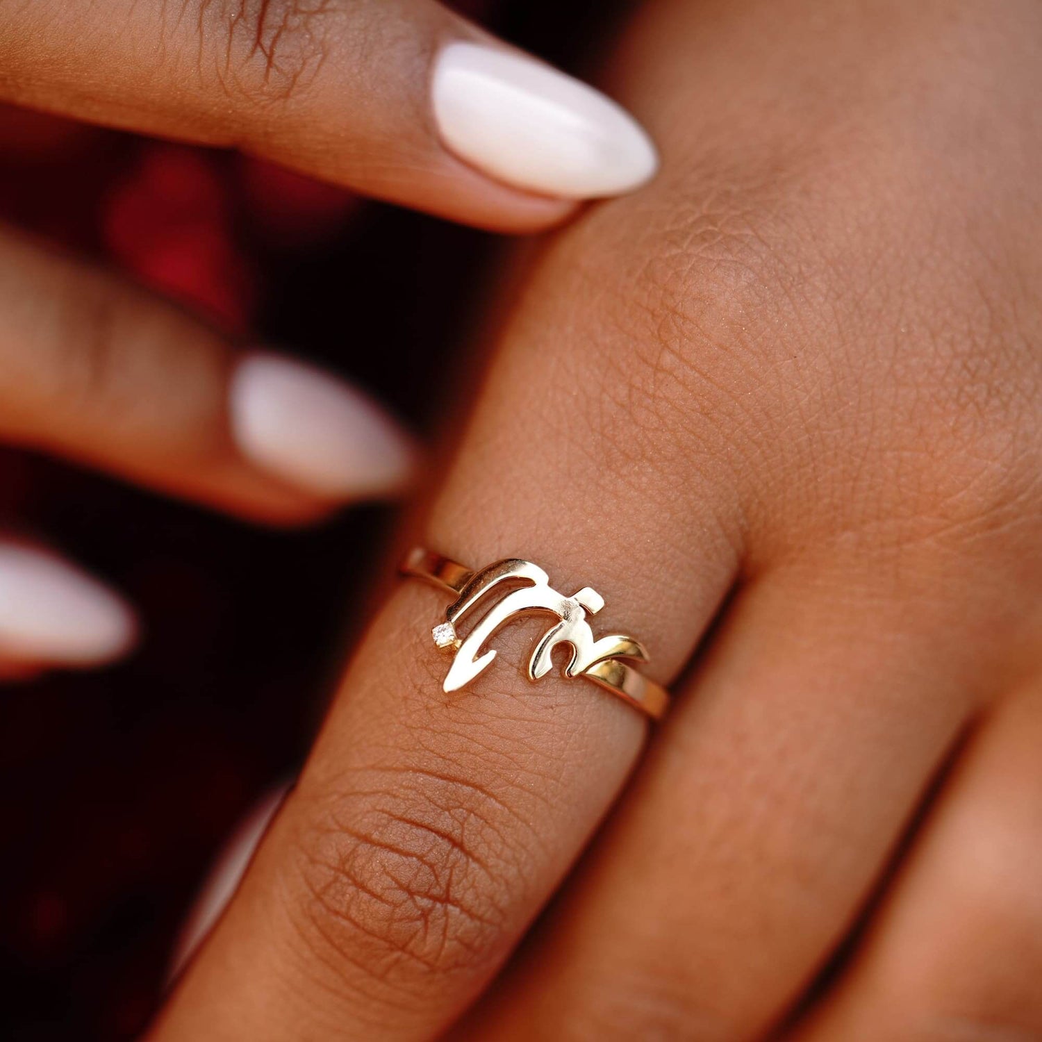 Ring 1 Name 18K Gold