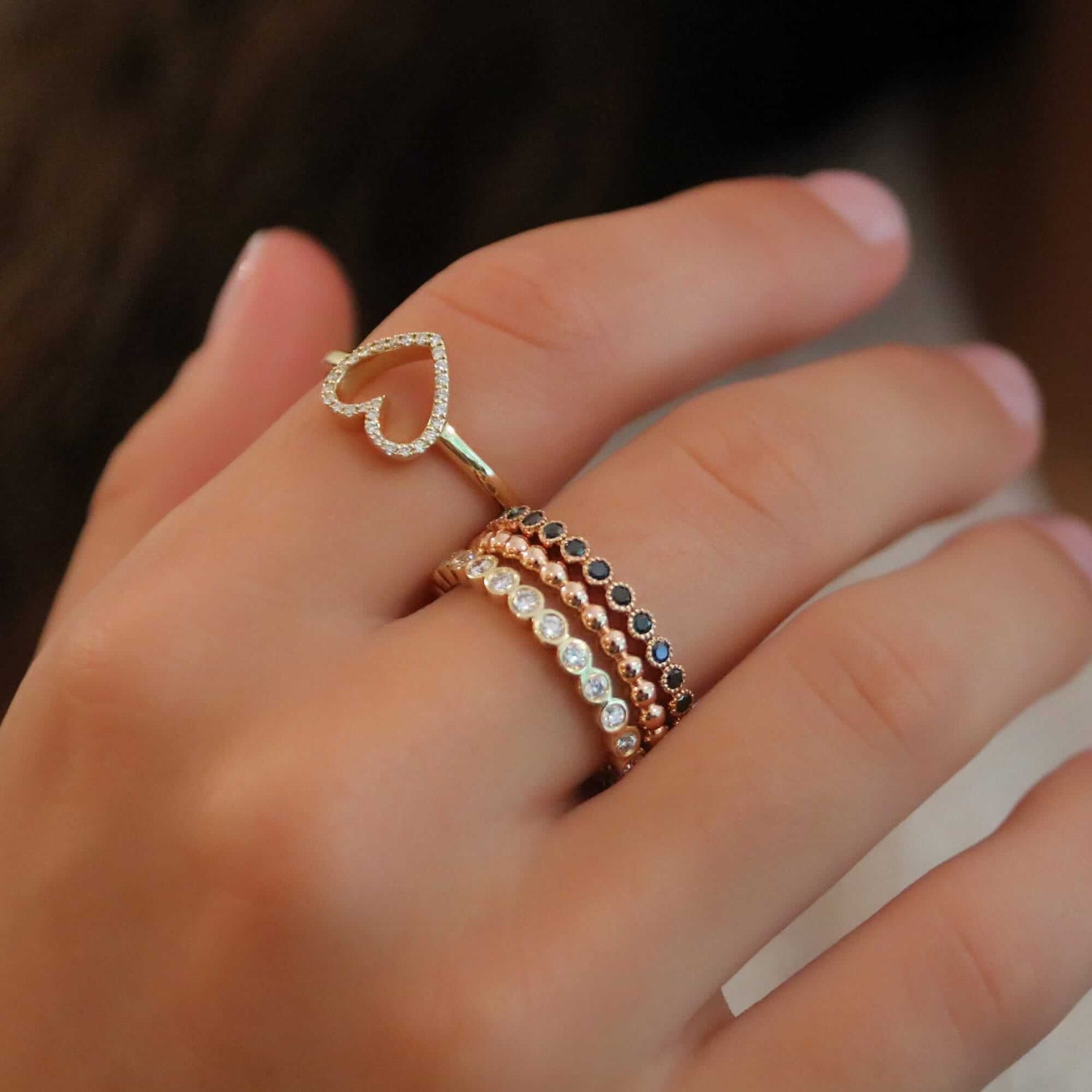 Diamonds Heart Ring