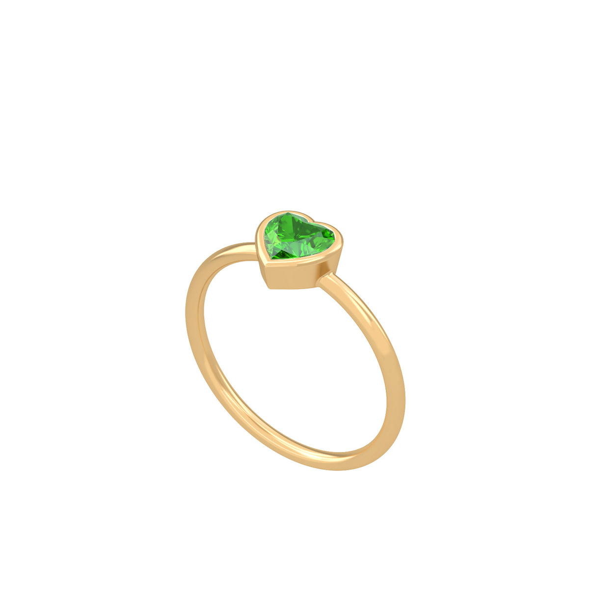 Precious Heart Ring, solid 18K gold, by Aquae Jewels