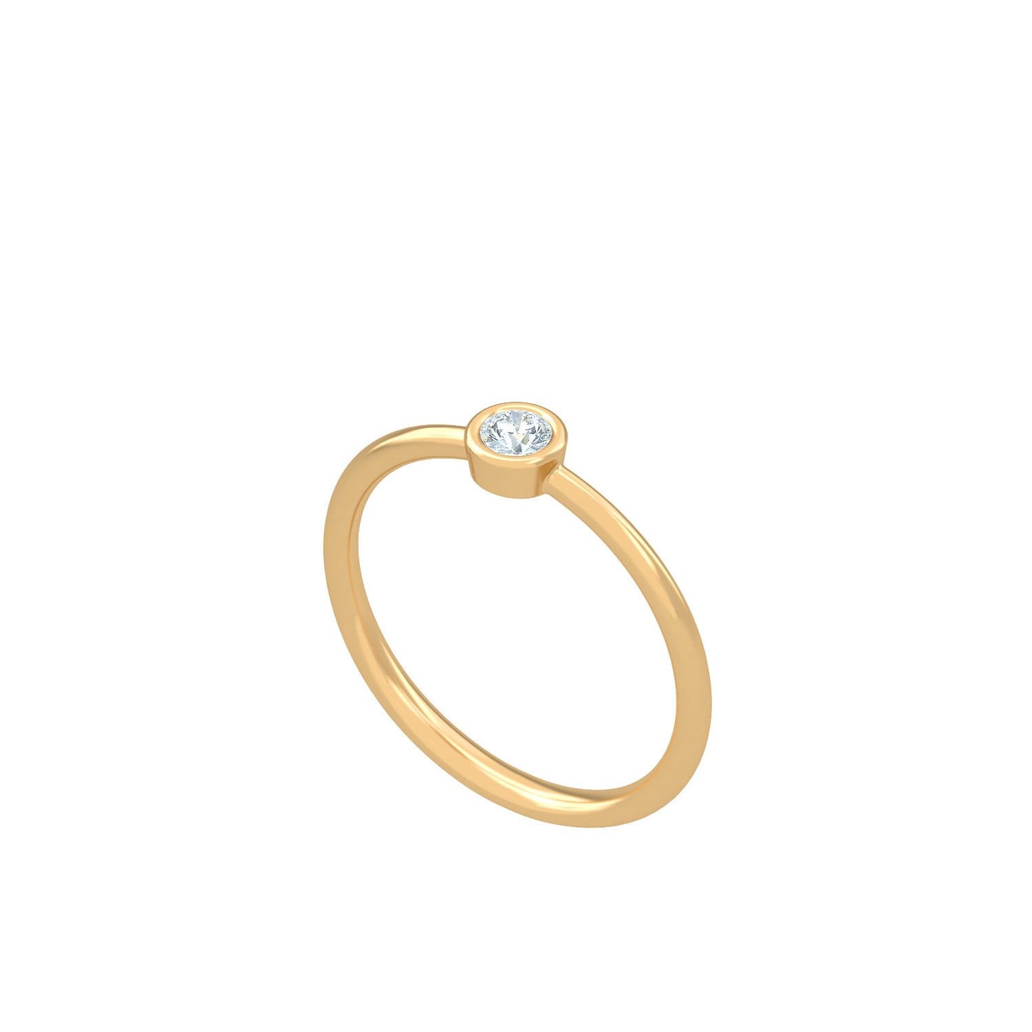 Pure Solitaire Band Ring