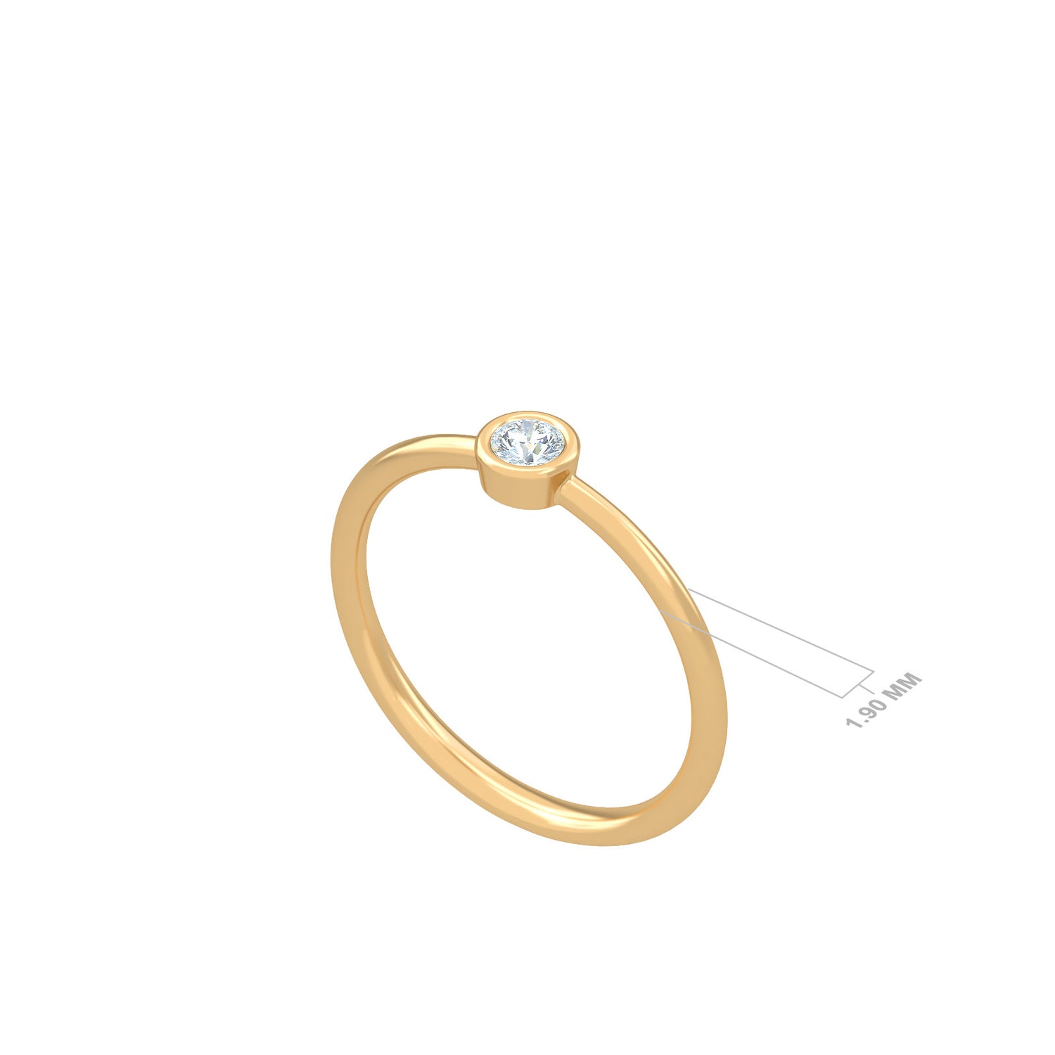 Pure Solitaire Band Ring