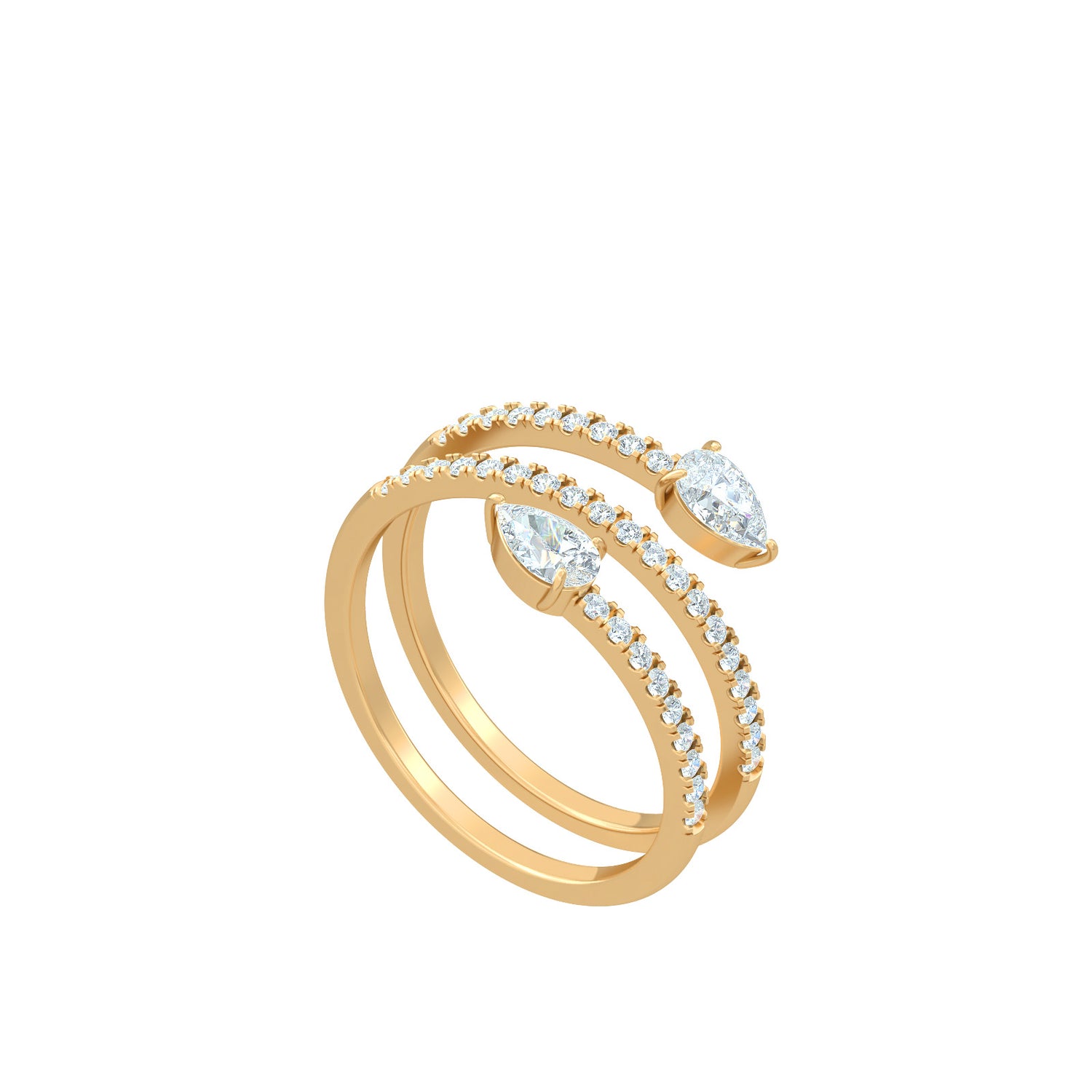 Pear Snake Ring