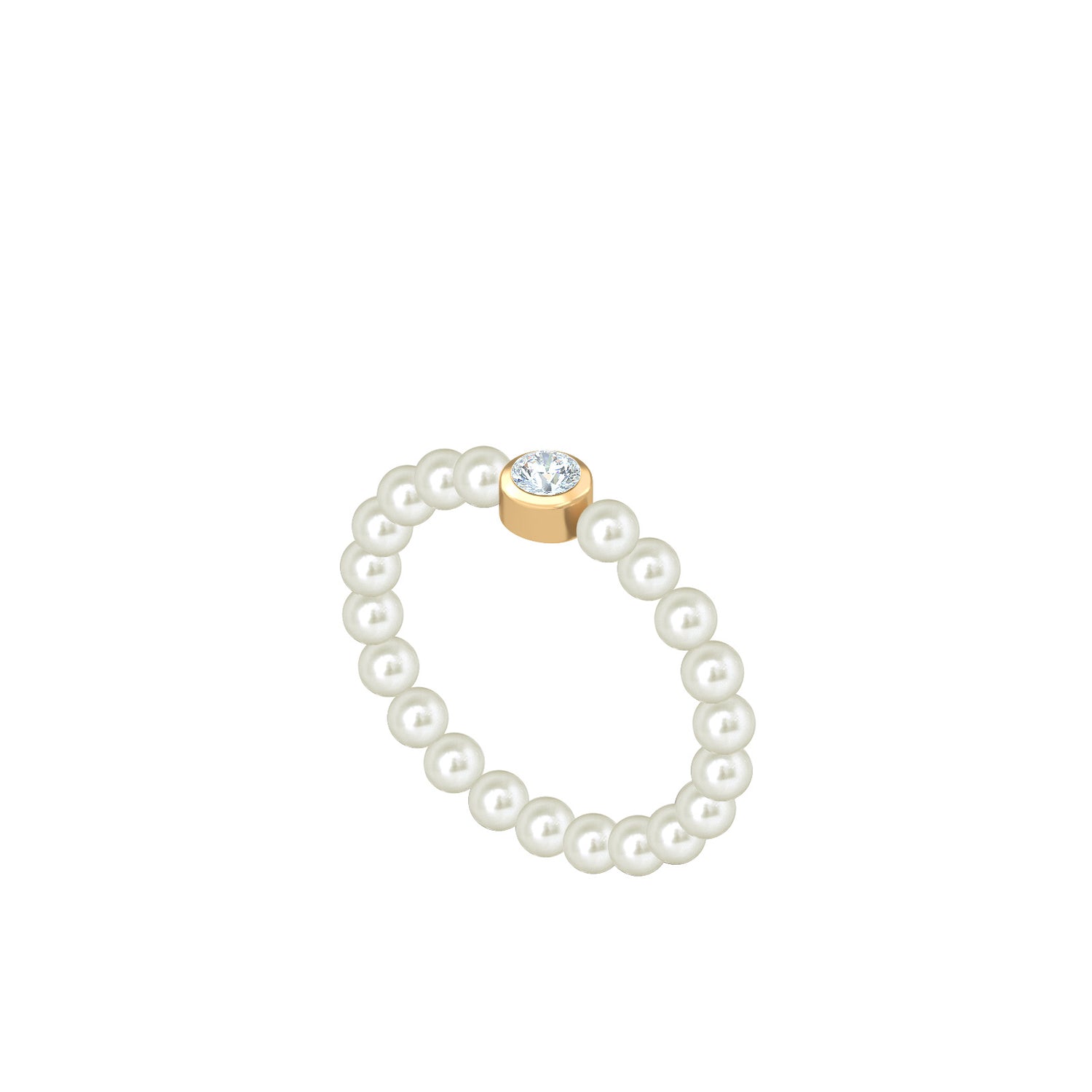 Diamond Pearls Ring