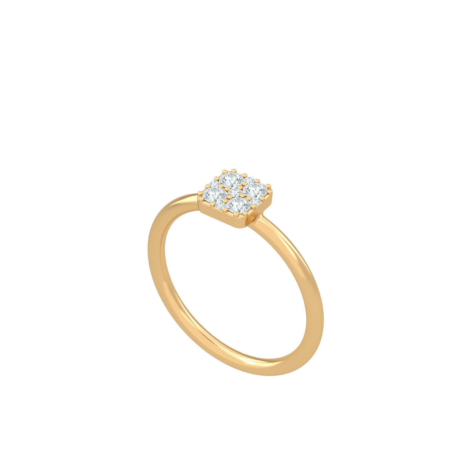 Cushion Cluster Ring
