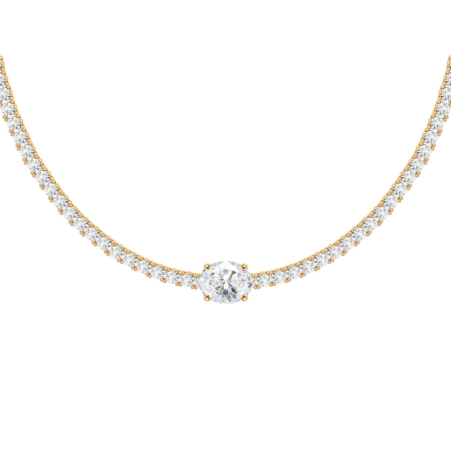 Scarlett Oval  Tennis Necklace