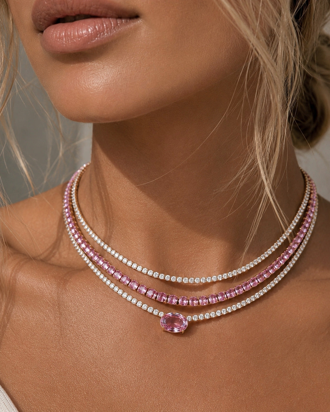 Scarlett Oval  Tennis Necklace