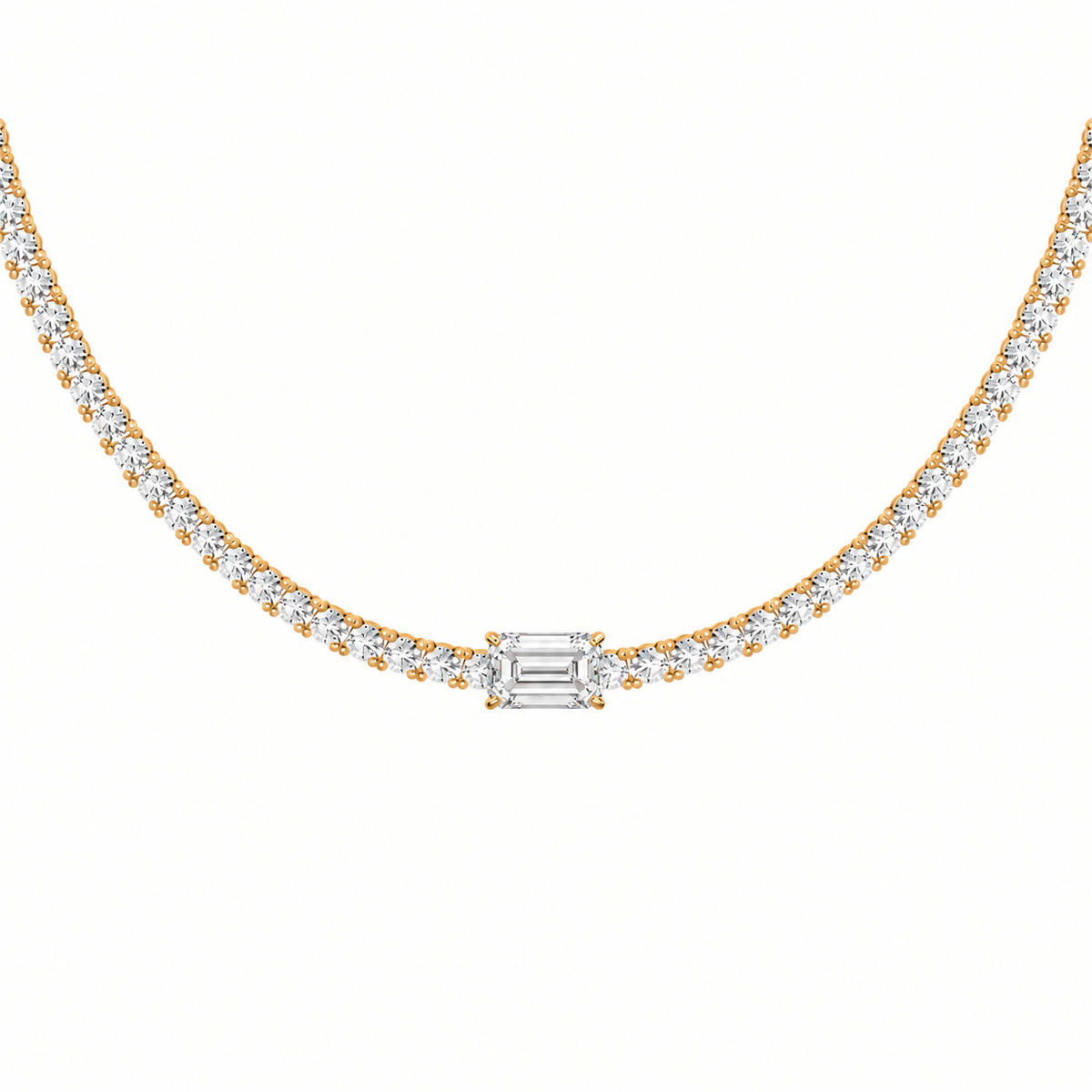 Collier tennis Scarlett taille émeraude
