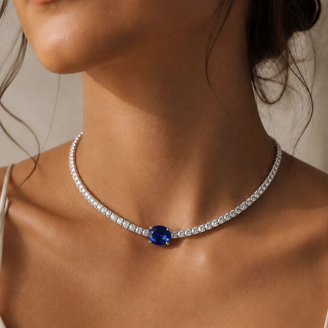 Scarlett Oval  Tennis Necklace