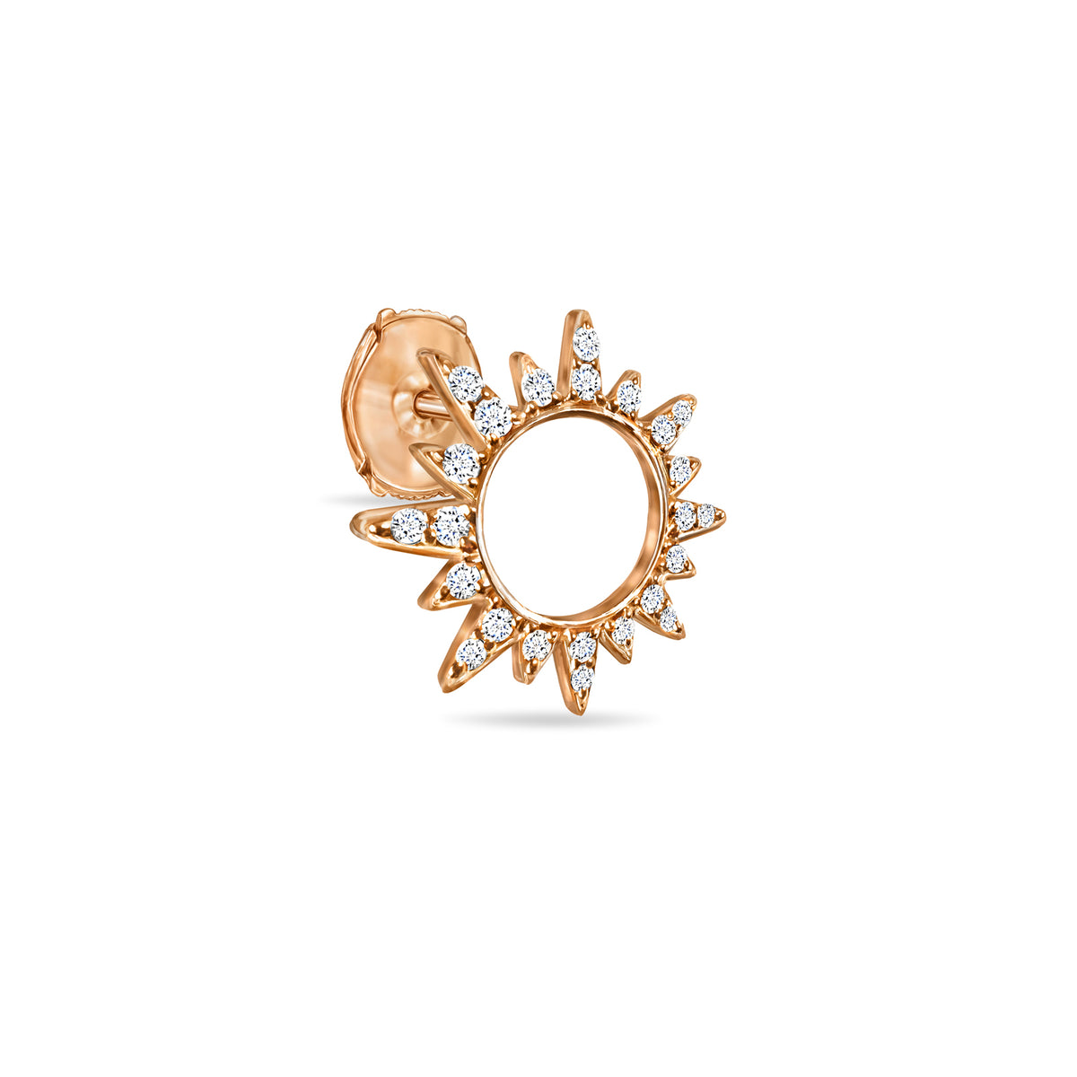 Forever Sun Mask Pin brooch & lapel pin, solid 18K gold, view 3 of 4