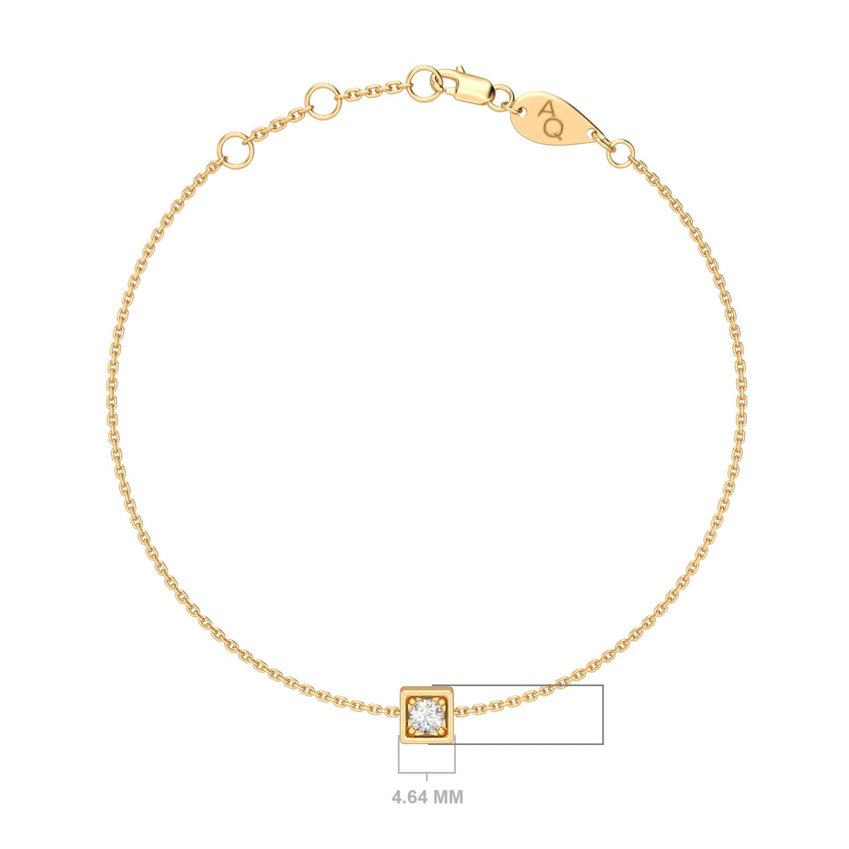 Square Bracelet, solid 18K gold, view 2 of 5