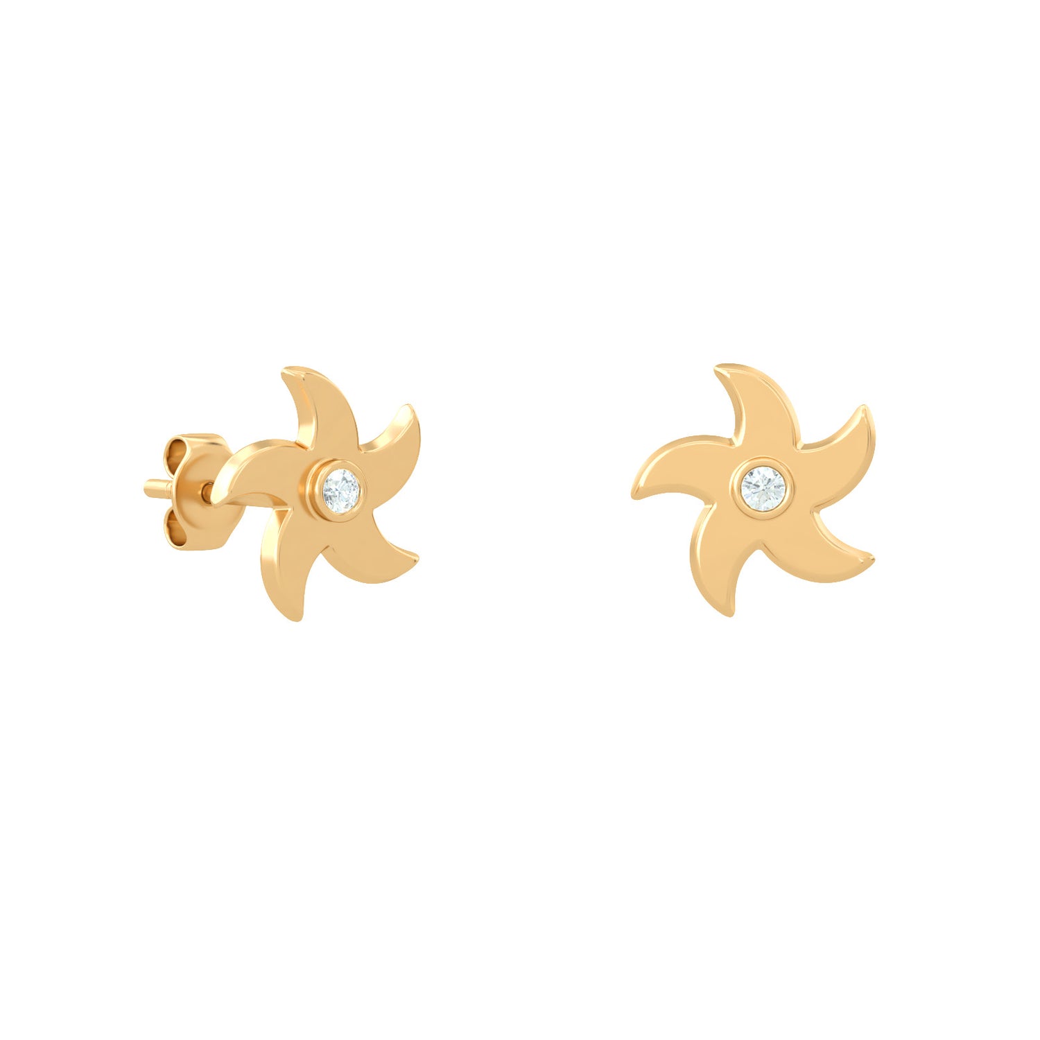Etoile de Mer Diamond Stud Earrings