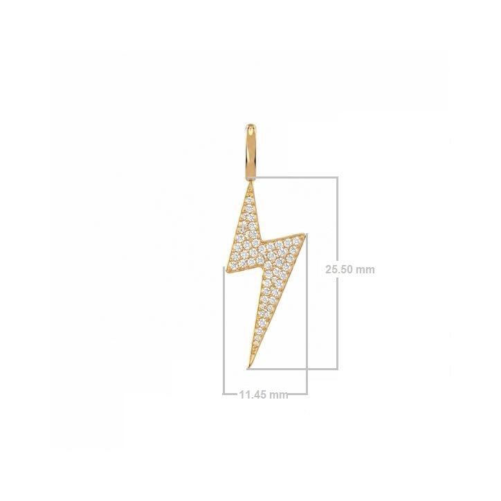 Charm Diamond Thunder, solid 18K gold, view 4 of 4