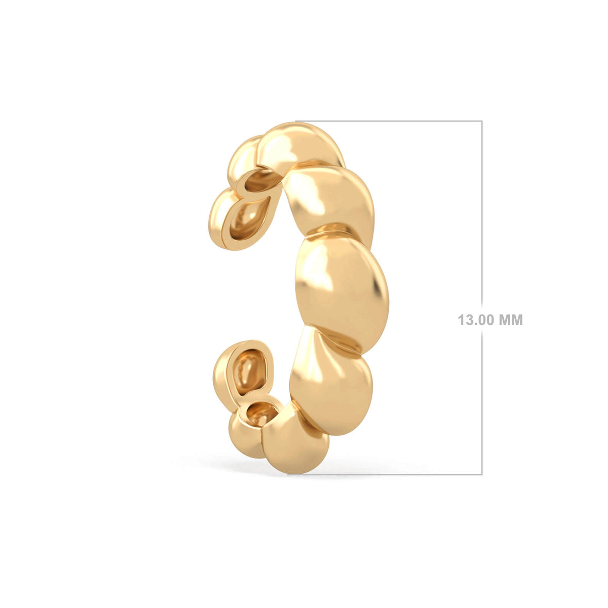 Torsade Lip Ring- Gold- Aquae Jewels - Exquisite Jewelry