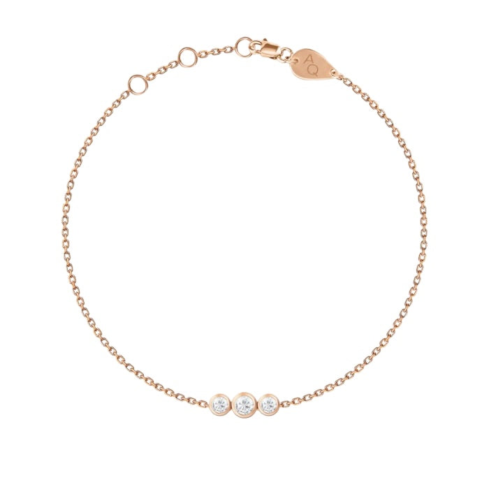 Trilogy Bracelet, solid 18K gold, view 3 of 5