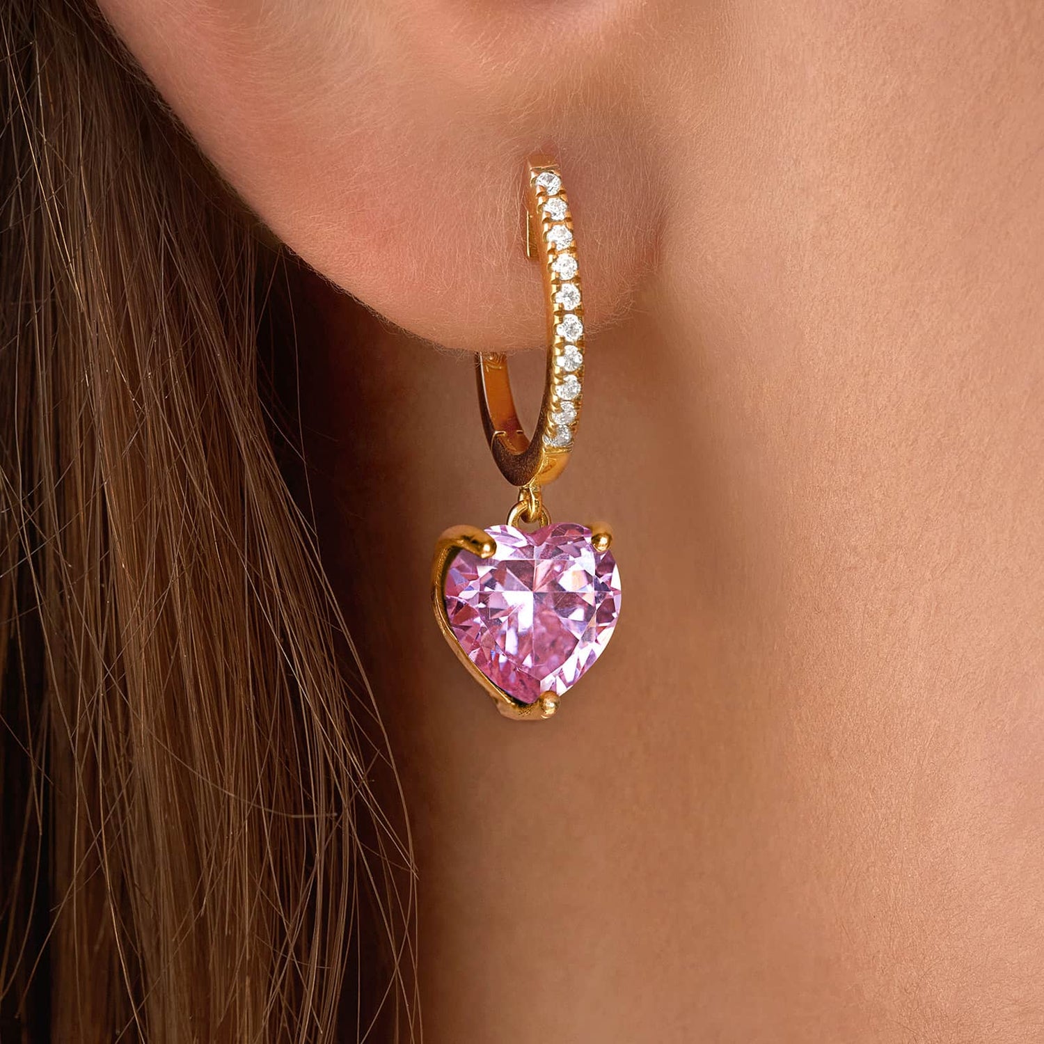 Heart Hoop Earrings