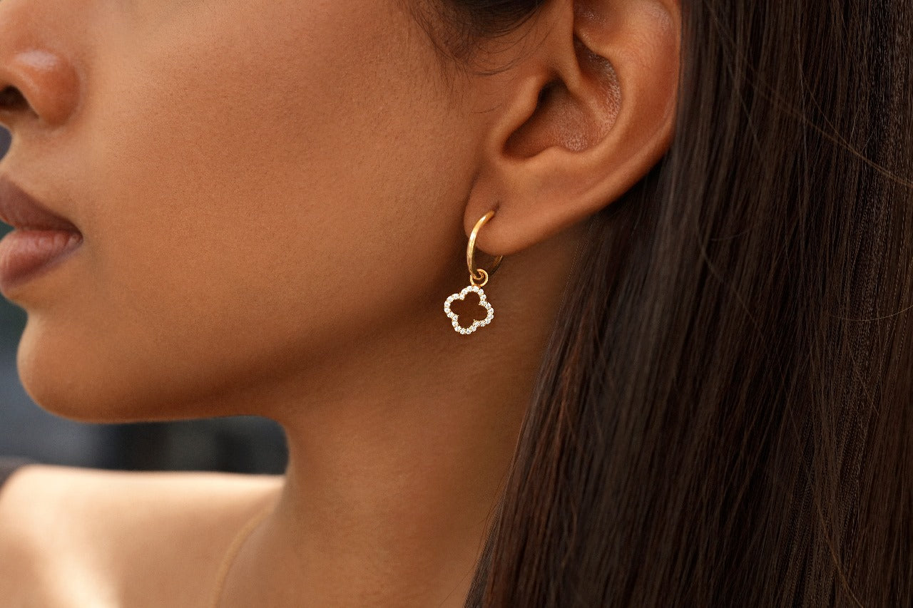 Clover Hoop Earrings