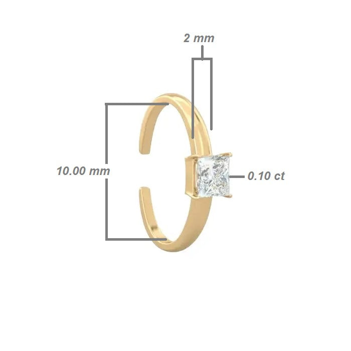 Solitaire Diamond Ear Cuff