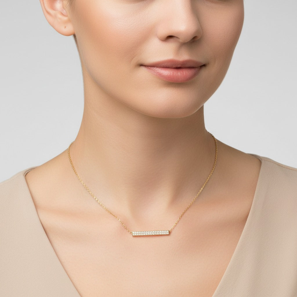Paris Dubai Double Line Necklace