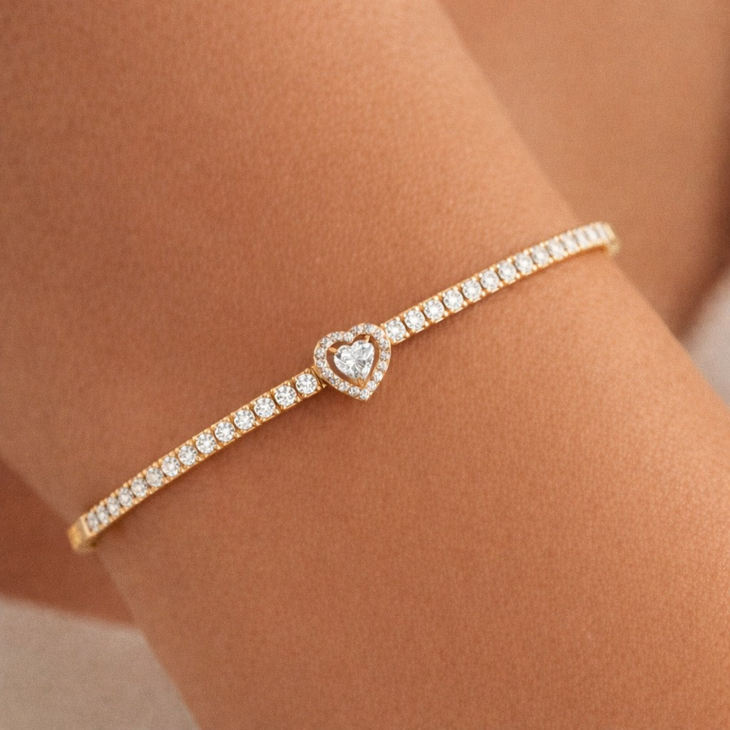 Heart-Cut Verona Diamond Bracelet