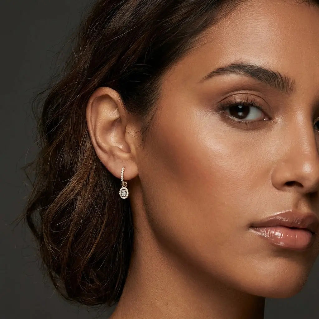 Verona Oval Hoop Earrings