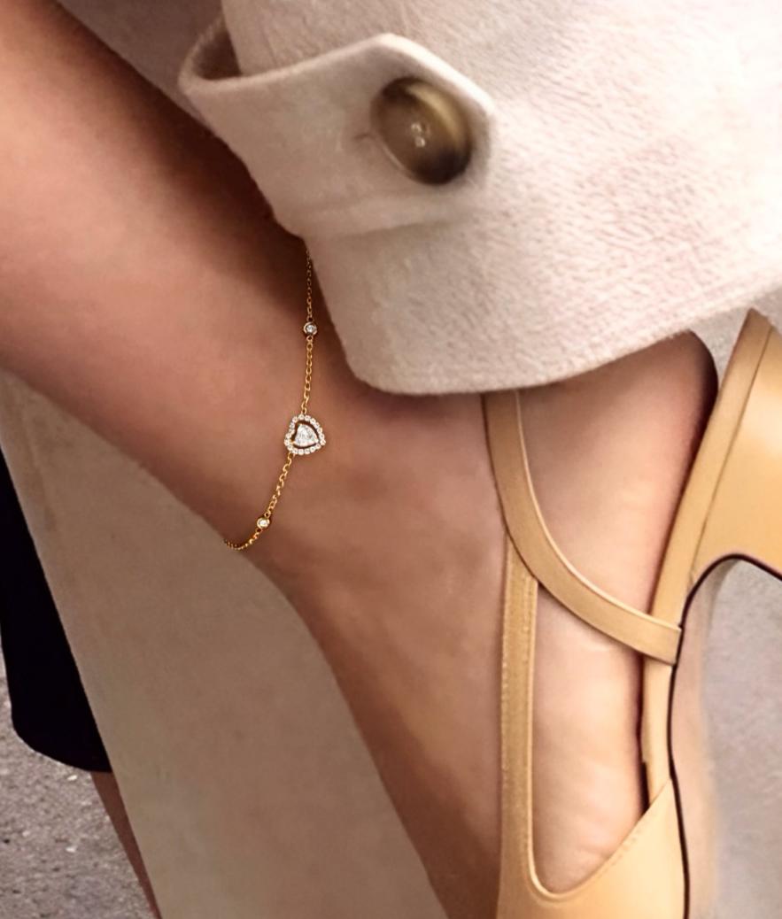 Verona Heart Cut Anklet