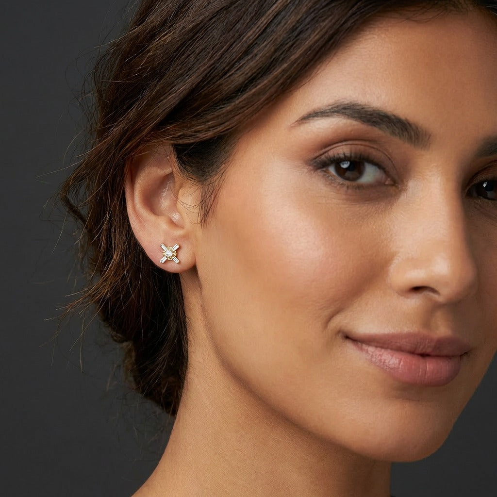 Baguette Stud Earrings