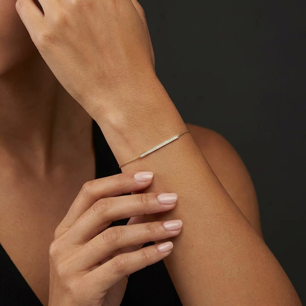 Paris-Dubai Single Diamond Bracelet