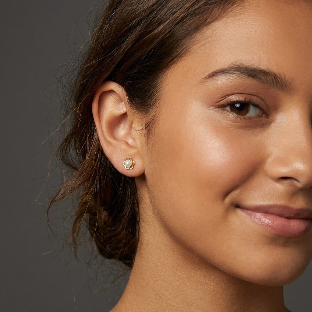 Flower Baby Stud Earrings
