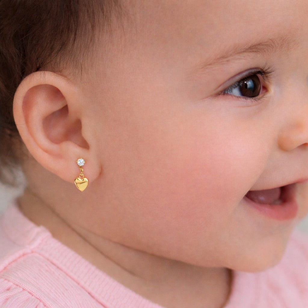 Baby Stud Stud Earrings - Heart