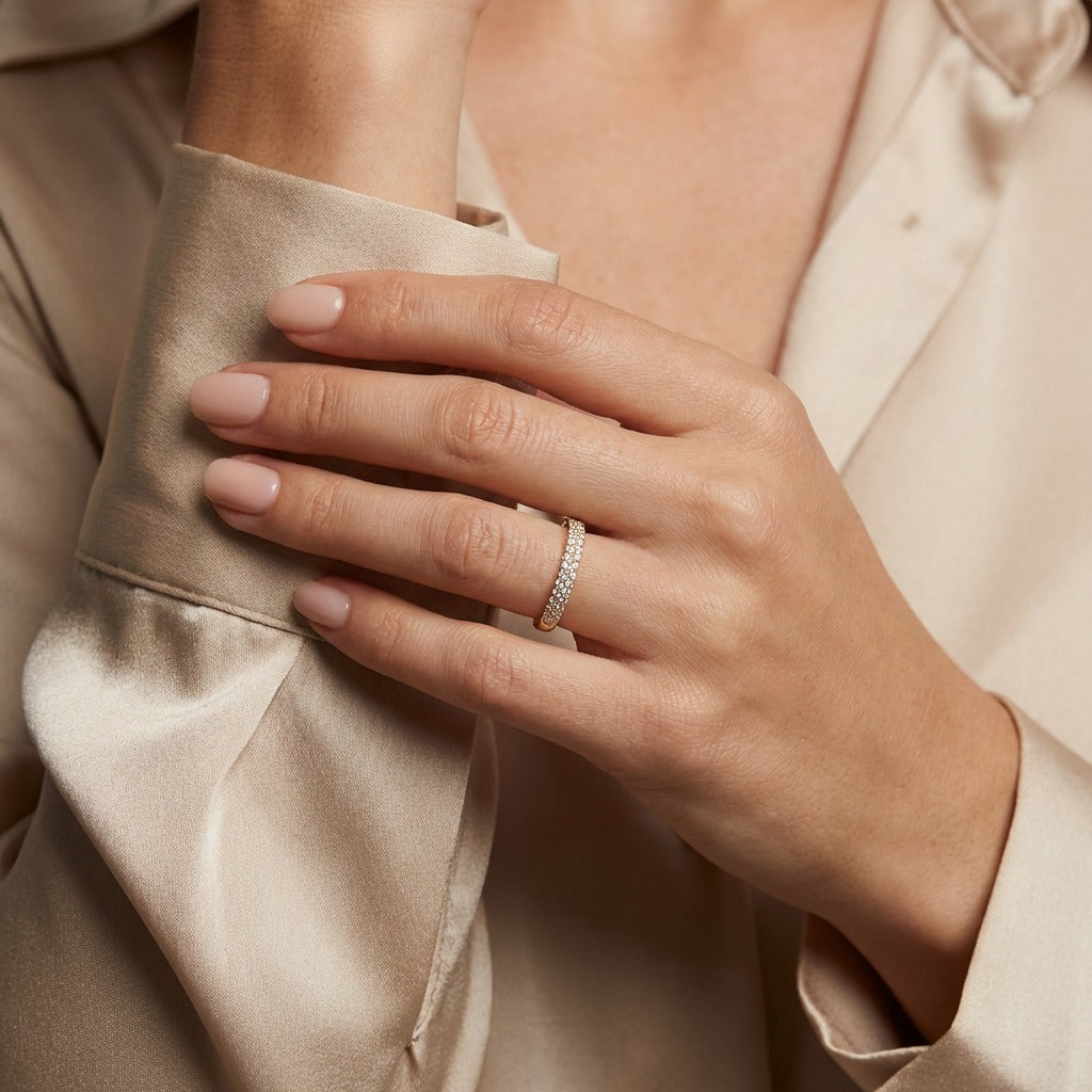 Diamond Crescent Ring