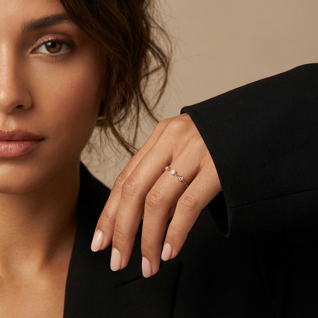 Sahara 3 Diamonds Chain Ring